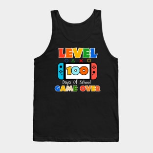 100 Days of school Game Over Boys Unlocked Gamer Video Games Tank Top